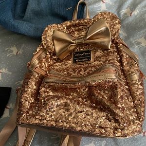 Rose Gold Minnie Mouse mini backpack